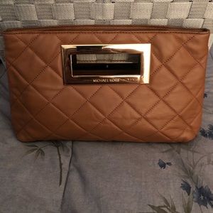 Michael Kors brown/gold clutch